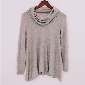 Draped cowl neck sweater